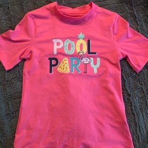 Girls Cat and Jack rash guard size 6-6x.